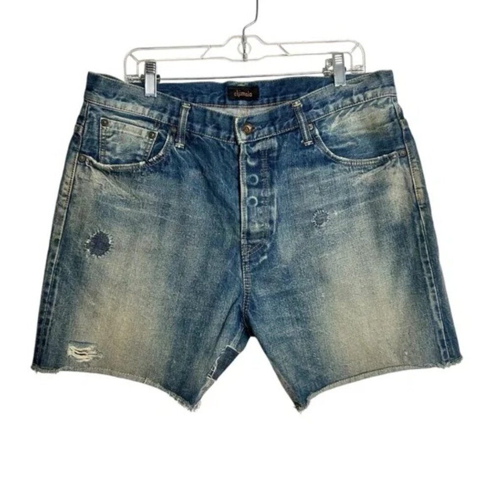 Chimala Selvedge Distressed Raw Hem Button Fly Jean Boy Shorts 30